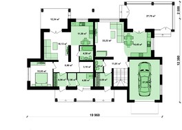 Projekts lauku māja divām ģimenēm